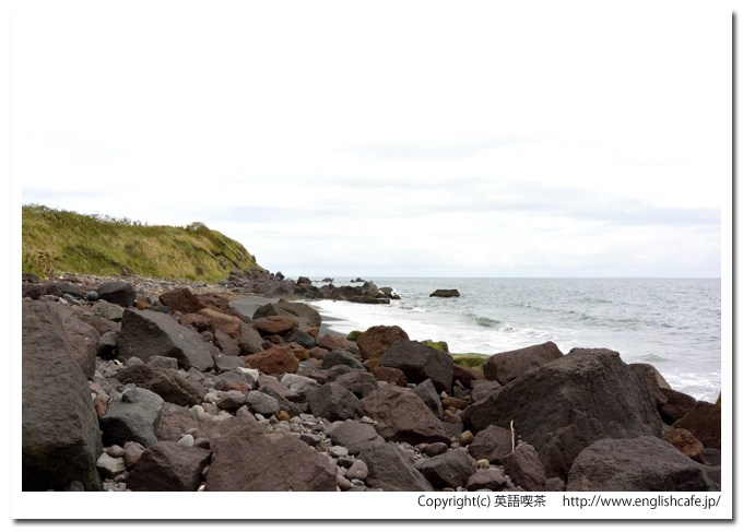 出来澗崎、北側、森町方向（北海道茅部郡鹿部町）