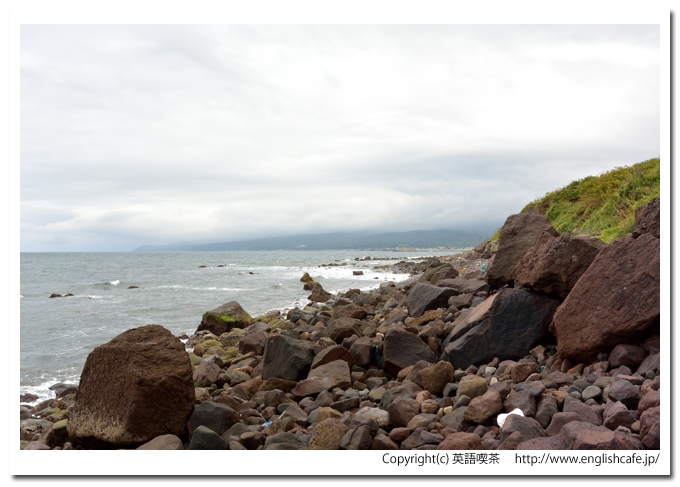 出来澗崎、南側、鹿部町市街地、函館市方向（北海道茅部郡鹿部町）
