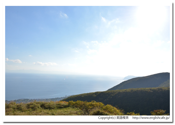 恵山展望台、恵山展望台から見る街側の景色（北海道函館市）