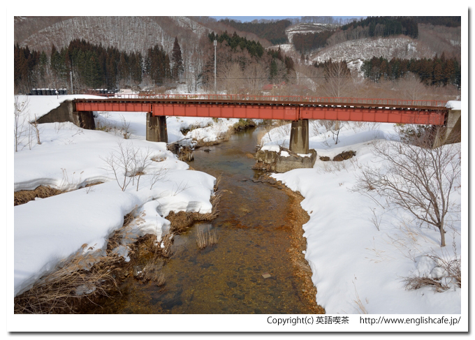 江差線の橋梁、吉堀駅と神明駅の間の橋梁（北海道檜山郡上ノ国町）