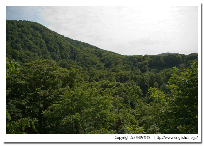 賀老の滝、散策路と途中の風景（北海道島牧村）
