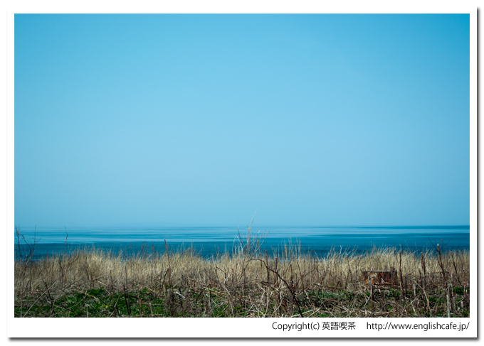 比石館跡へ（北海道檜山郡上ノ国町）
