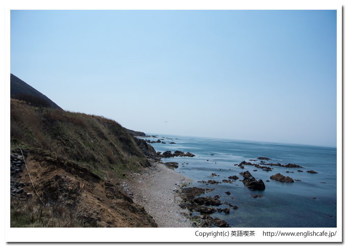 比石館跡の海岸（北海道檜山郡上ノ国町）