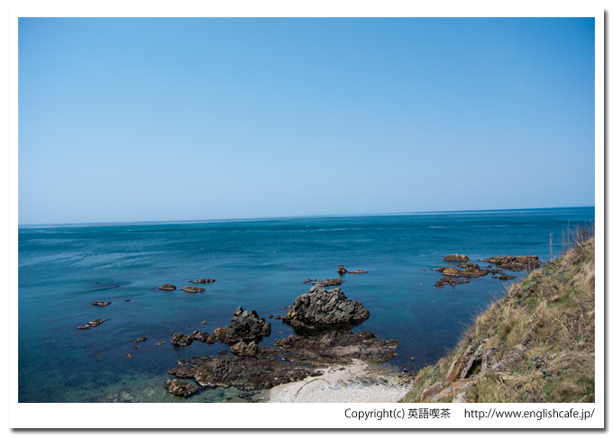 比石館跡の海岸（北海道檜山郡上ノ国町）