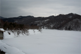 上磯ダムの冬景色（北海道北斗市）