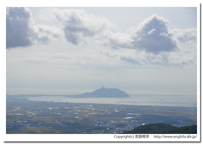 きじひき高原、きじひき高原展望台から見る、大野平野と函館山（北海道北斗市）