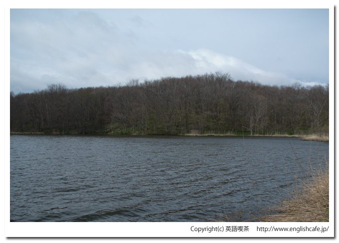 円沼、右から（北海道茅部郡森町大沼国定公園）