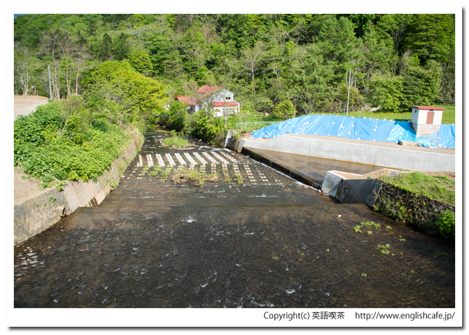 奥沢ダムの水路（北海道小樽市）