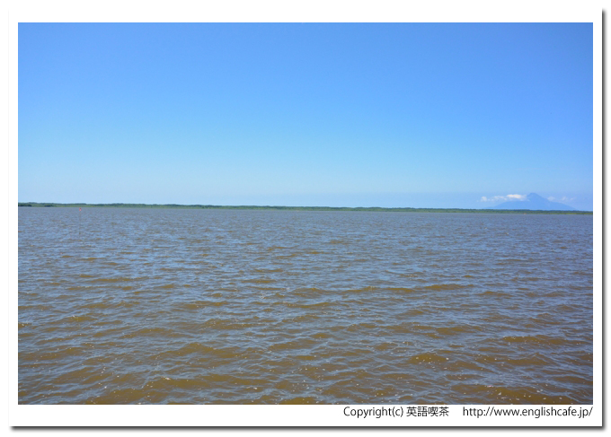 パンケ沼、パンケ沼と利尻山（北海道天塩郡幌延町）