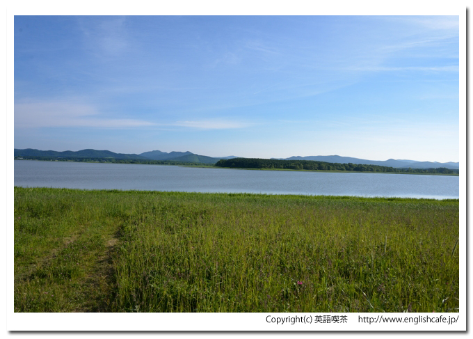 シブノツナイ湖、シブノツナイ湖の湖面（北海道紋別市）