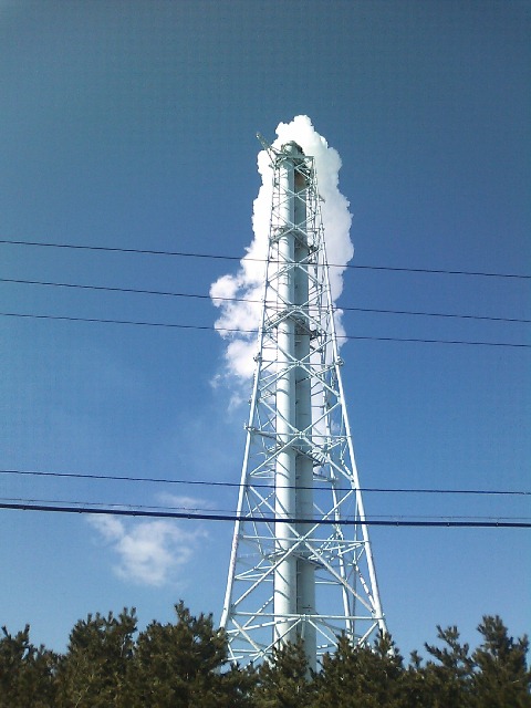 北海道上磯郡知内町の火力発電所