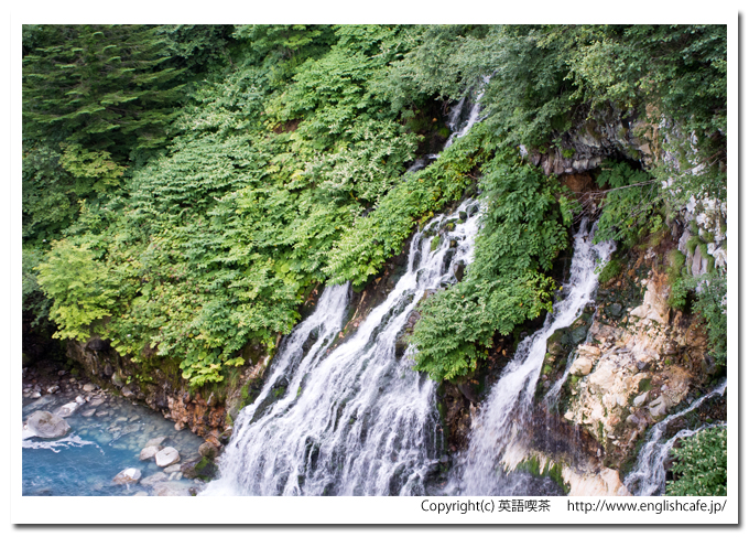 白ひげの滝、滝の部分を少しアップ（北海道美瑛町）