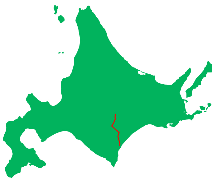 旧広尾線、旧広尾線広域図（北海道帯広市～広尾町）