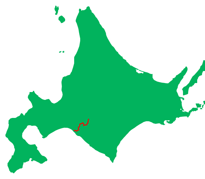 富内駅（旧富内線）、富内線広域図（北海道勇払郡むかわ町）