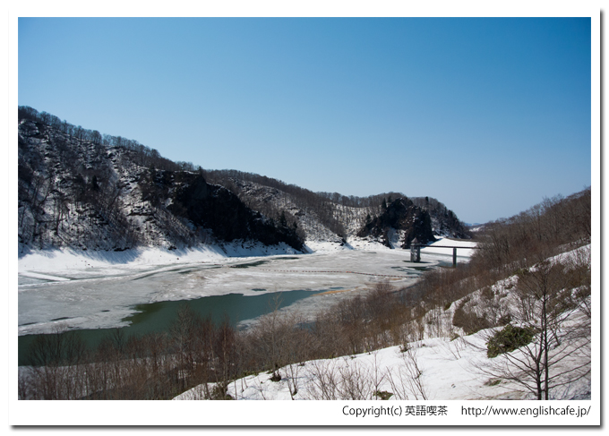 鶉ダムのダム湖（北海道厚沢部町）