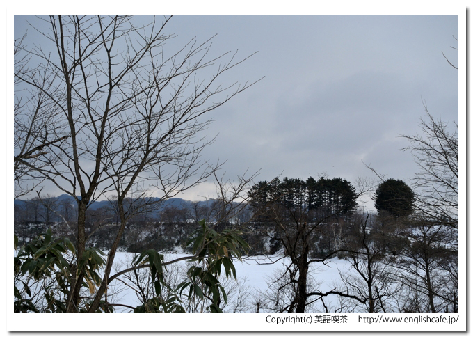 遊楽部川とワシたち、遊楽部川沿いの景色から（北海道八雲町）